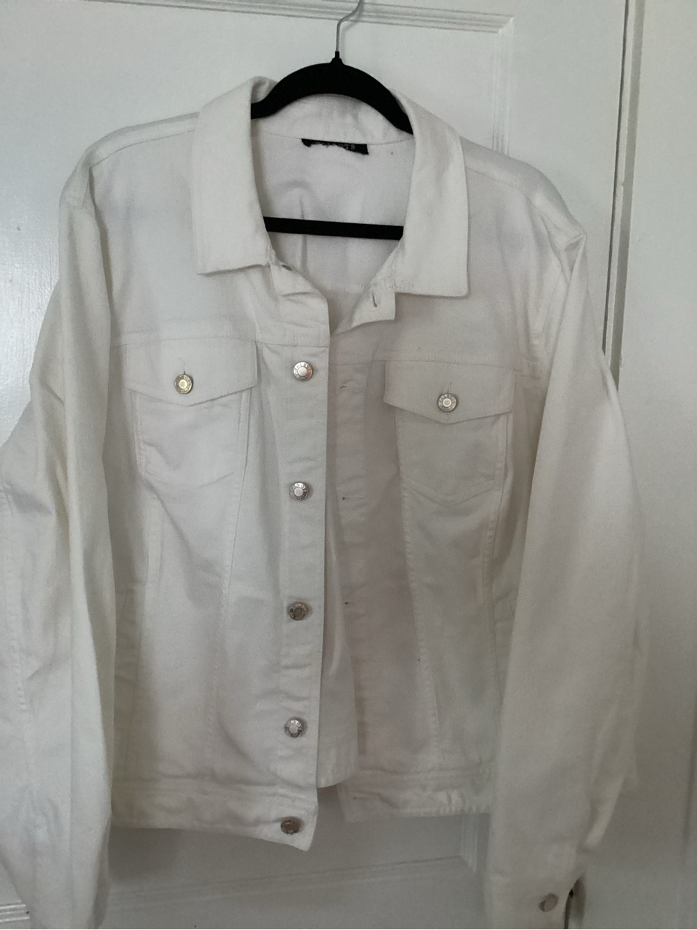 Source Unknown White Denim Jacket - Button Front